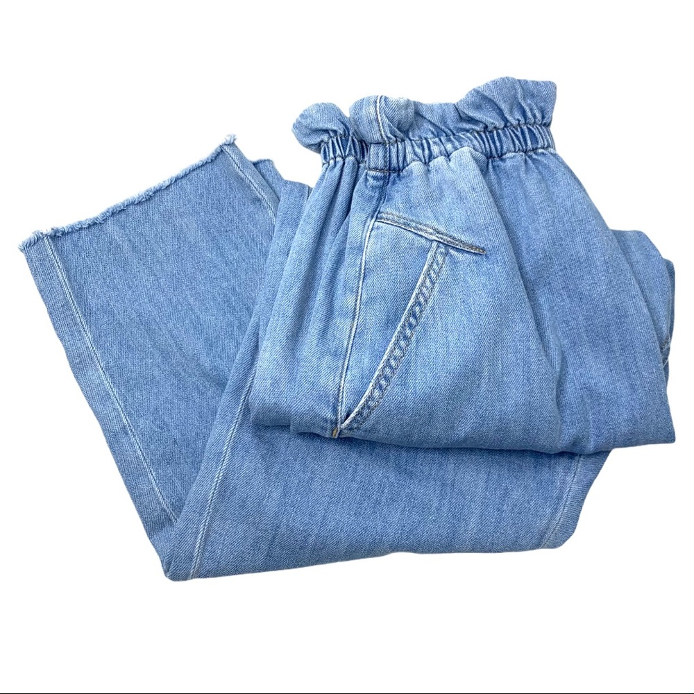 ZARA Baggy Paperbag Waist Jeans Light Wash Size 2